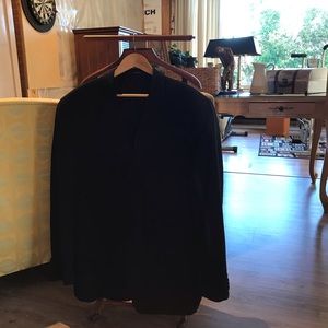 Nordstrom Joseph Abboud Black Sport 100% Wool Coat 46 L 40 W